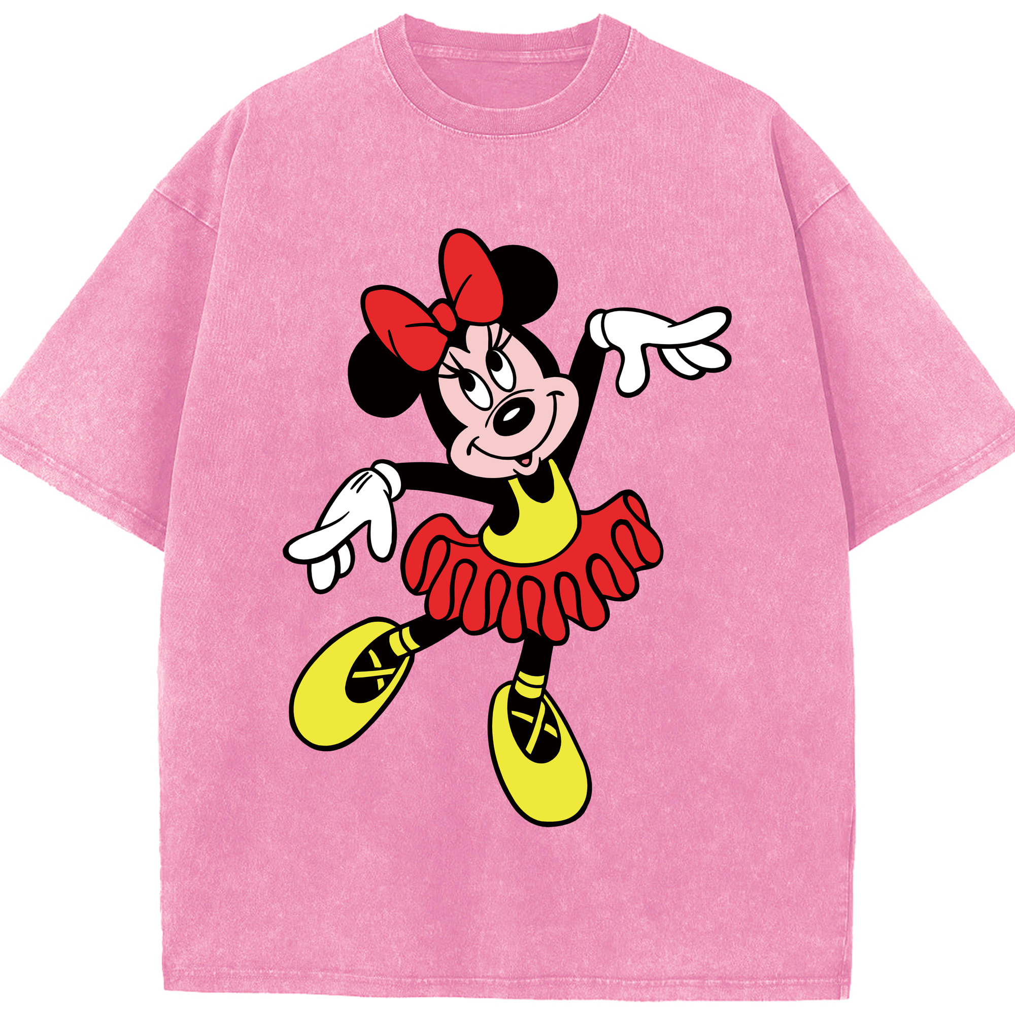 （画像用） ミッキーマウス Mickey Mouse 綿100% ヴィンテージ風 半袖Tシャツ（フロントプリント）